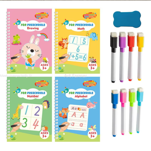 New Lettering Calligraphy Set Montessori Magical Tracing Workbook Erasable - Image 6